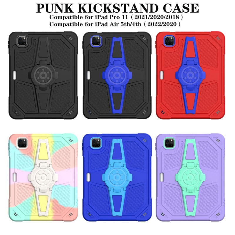 For iPad Air (2020) / (2022) / iPad Pro 11 (2020) / (2021) / (2022) Case PC+Silicone Kickstand Cover with Shoulder Strap For iPad Air (2020) / (2022) / iPad Pro 11 (2020) / (2021) / (2022) Case PC+Silicone Kickstand Cover with Shoulder Strap